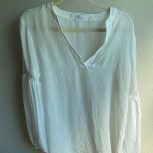 Parker Women's Cream V-Neck Blouse